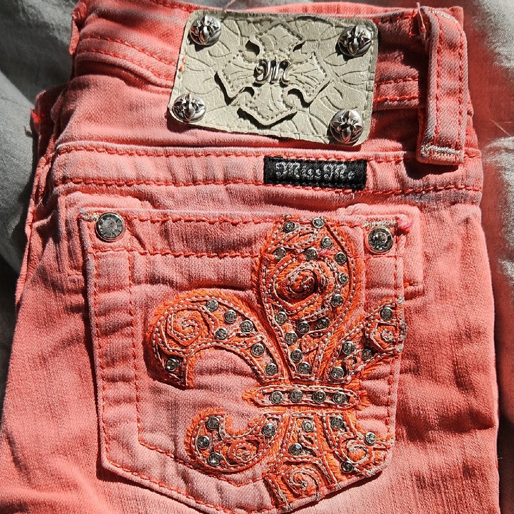Miss Me Pink Embellished Kids Jeans - Picture 1 of 8
